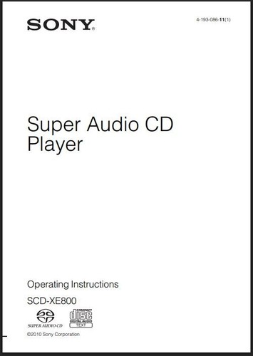 Sony scd xe800 - sony, scd-xe800