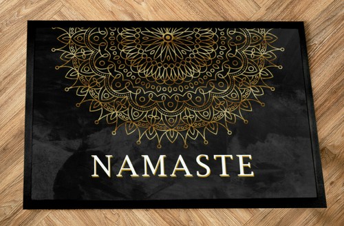 Namaste black gold mandala - namaste,