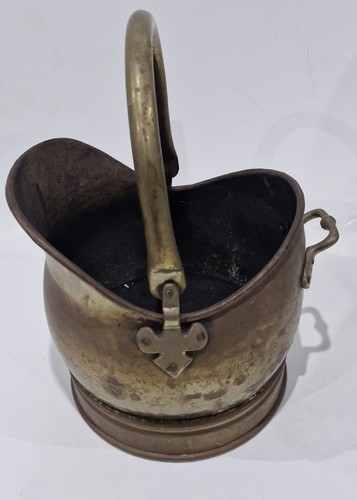 Vintage brass coal bucket - vintage,