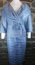 Luis Civit Dress Jacket Outfit  14 Blue New With Tags Rrp £587 Special Occasions