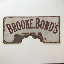 Original Brooke Bond Vintage Original Antique Advertising Shop Sign Circa 1914