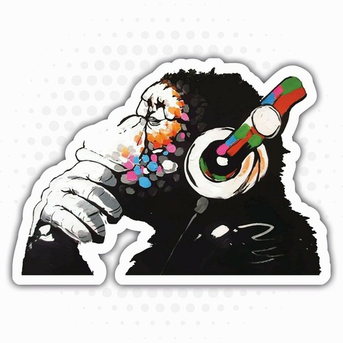 Banksy monkey headphones - banksy,