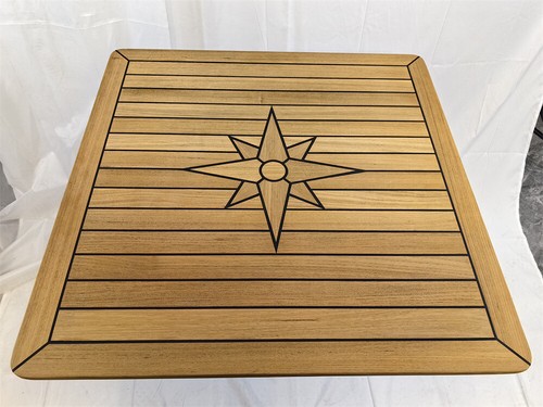 Boat square teak - square, table