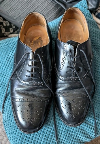 Barker mens black leather - barker,