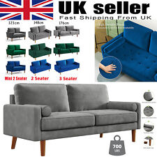 2/3 Seater Velvet Sofa Modern Couch Love Seat Settee Room Apartment Home Office