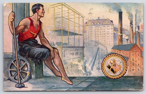 Postcard mason masonic athlete - postcard,