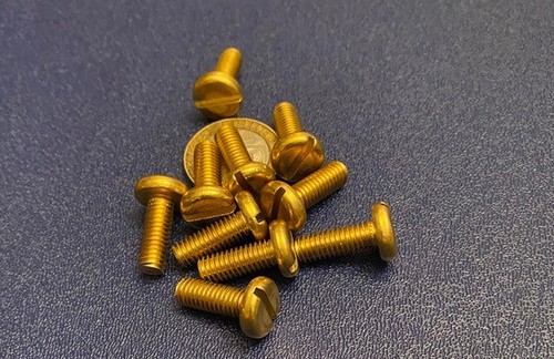 Brass pan head machine - brass, screw