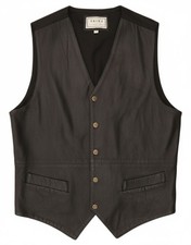 SKINZ Mens Leather Waistcoat