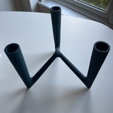 Teal Candleabra Holder Powder Coated Steel