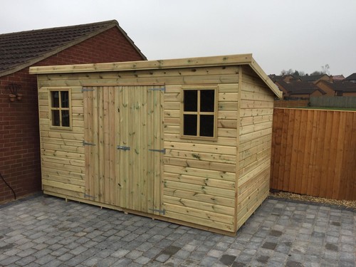 10x8 wooden garden shed 22mm - garden,
