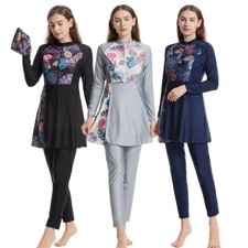 Women Muslim Swimsuit Burkini Islamic Swimwear Swim Full Cover Costumes Swimwear