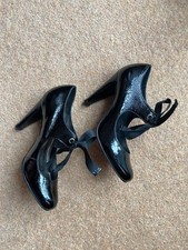 Carvela. Black Patent Mary Jane Stiletto Heel Court Shoes. Size EU 36 UK 3.