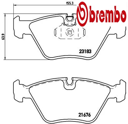 Front brake pad set - front,