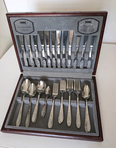 Viners victorian rose piece - rose, 43-piece
