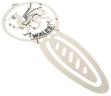 Welsh Dragon Wales Brass Sliver Plated Etched Bookmark & Gift Bag