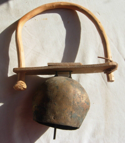 Ethnic origin brass goat bell