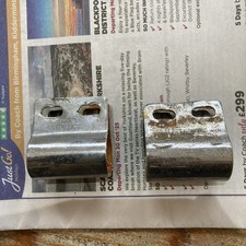 Pair Of Desmo Vintage Car Badge Brackets