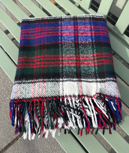 Royal scot tartan travel rug - royal,