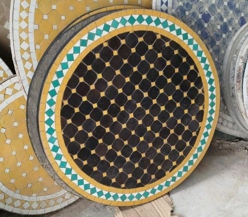 Moroccan zallij table - zallij, in