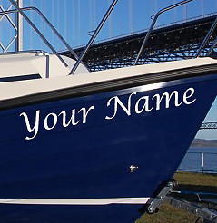 Boat name vinyl stickers - 3,