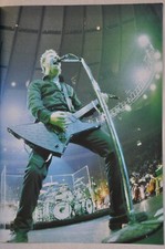 Poster of James Hetfield (Metallica) with his ESP Explorer Diamond Plate VINTAGE