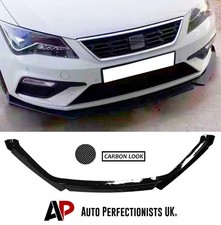 SEAT Leon MK3 5F Carbon Fibre Front Splitter Lip Spoiler Body Kit 2017-2020!