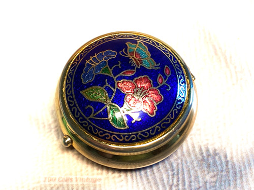 Blue and gold - floral, with