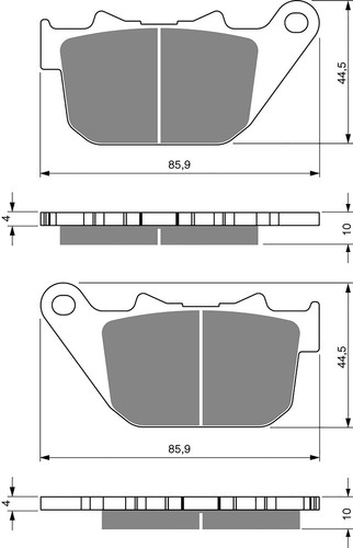 Brake disc pads rear h - brake,