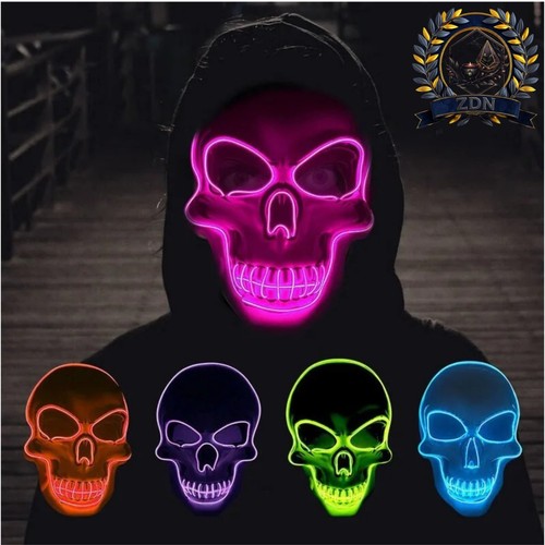 Led skull mask - skull, halloween