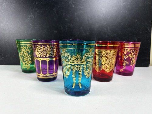 Moroccan tea glasses set 6 - set, of