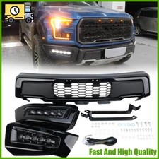 Front Bumper Lower Mesh Raptor Style Set W/LED Lights For Ford F150 18-20 NEW