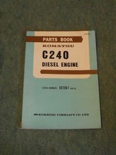 KOMATSU C240 Diesel Engine Parts Book 1982