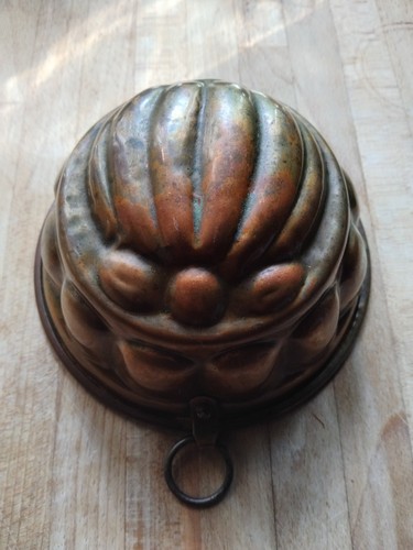 Antique copper jelly mould - antique,