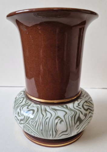 Studio pottery vase - pottery, brown