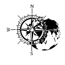 Waterproof Car Door Compass Totem Vinyl Stickers Decor Decal Fit For Hood Bonnet