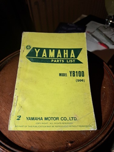Yamaha yb100 1977 parts list - 1977,