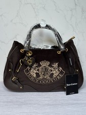Juicy Couture Scottie Twig Dog Velvet Shoulder Bag Brown Nuova Y2K BNWT Rare