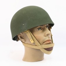 Replica MK2 British Airborne WW2 Steel Paratrooper Helmet with Canvas Chinstr...