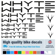 Whyte new bike decals / labels