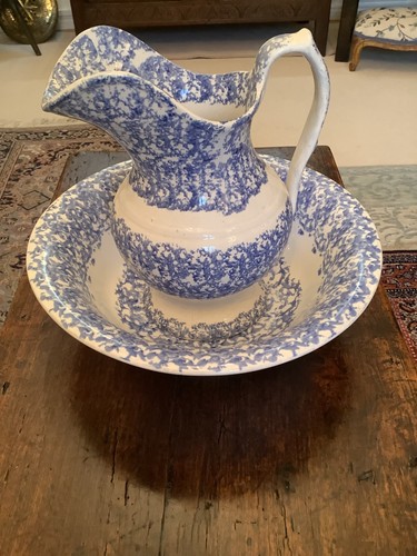 19th century spongeware - , large