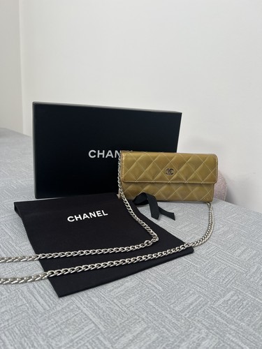 Chanel gold patent quilted - chanel,