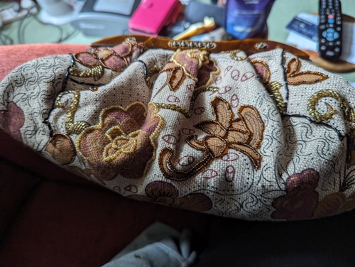 Clutch bag embroidered - clutch, and