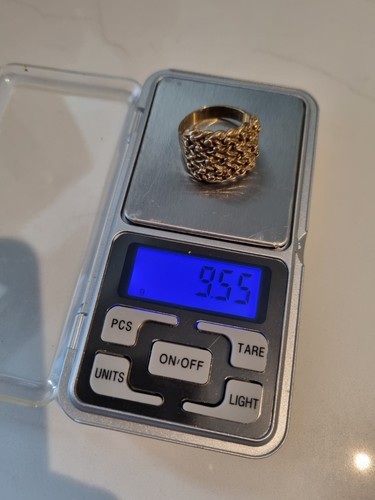 9ct solid gold keeper - keeper`s, ring