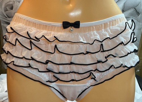 Womens ladies white frilly - womens,