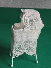 doll house ornate white metal