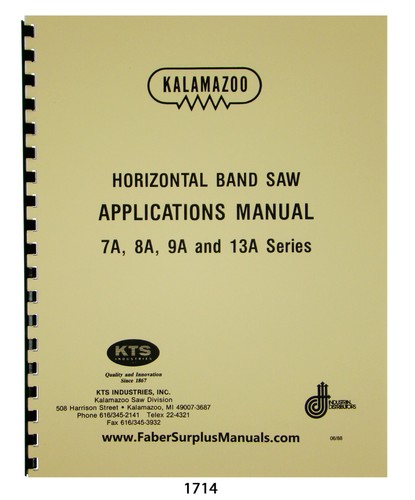 Kalamazoo horizontal bandsaw - kalamazoo,