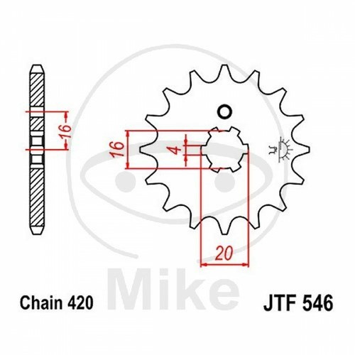 Tooth sprocket step - 16, 420
