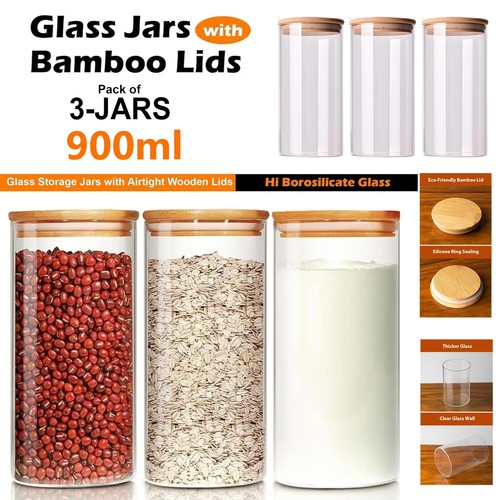 Large 900ml glass storage jar - large,