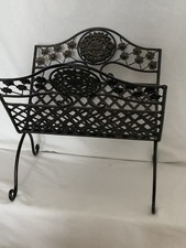 Ornate Wrought Iron Log Basket