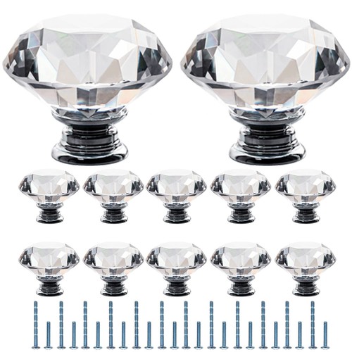 Crystal glass door knobs - door,